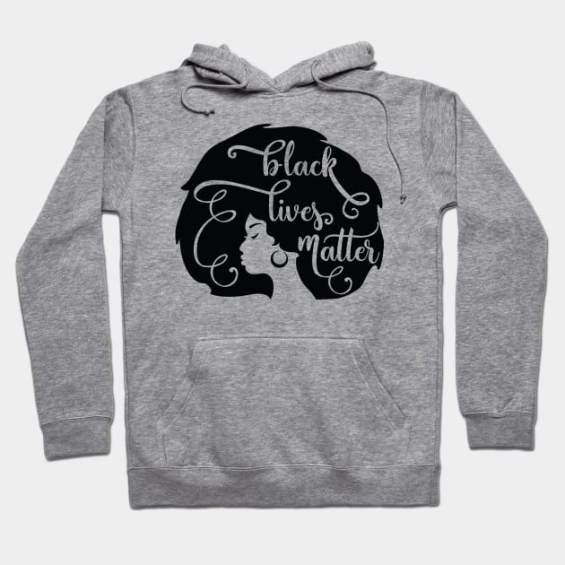 Black Lives Matter Woman Figure Hoodie by CB Creative Images